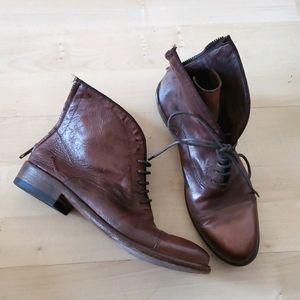 Blur Brown Italian Ankle Boots